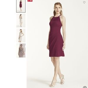 David's Short Mesh Dress w/ Side Cascade unaltered